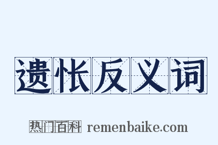 遗怅反义词是什么意思的图片